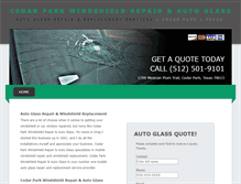 Tablet Screenshot of cedarparkautoglass.com